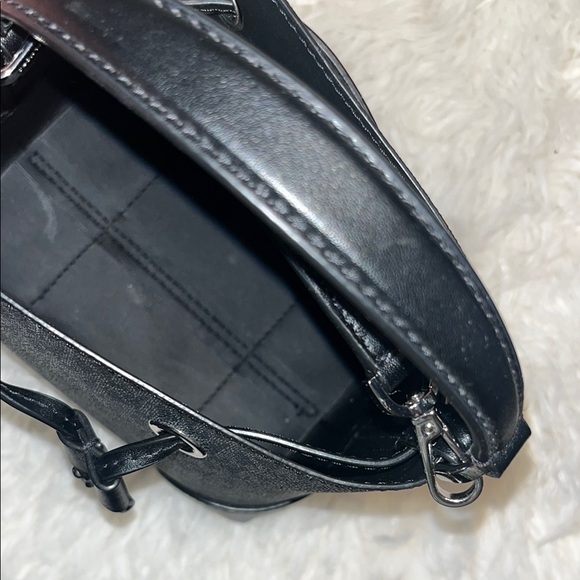 Michael Kors Black Shoulder Bag with Monogram Pattern New Without Label - Picture 6 of 9